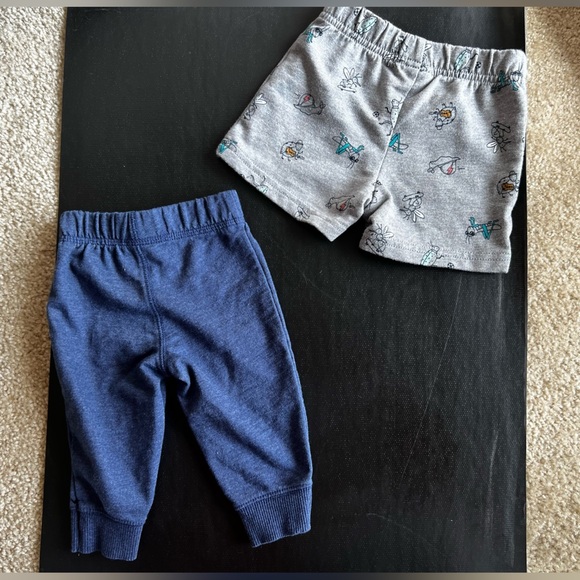 Carter’s 6M Infant Baby Blue Sweatpants & Grey Shorts - Picture 4 of 8